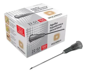 AGULHA 25 X 0,70MM DESCARPACK  CAIXA COM 100 UNIDADES