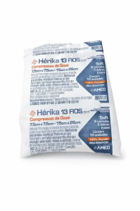 COMPRESSA GAZE 13 FIOS ESTÉRIL AMÉRICA